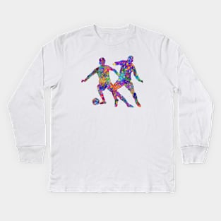 Soccer dribbling Kids Long Sleeve T-Shirt